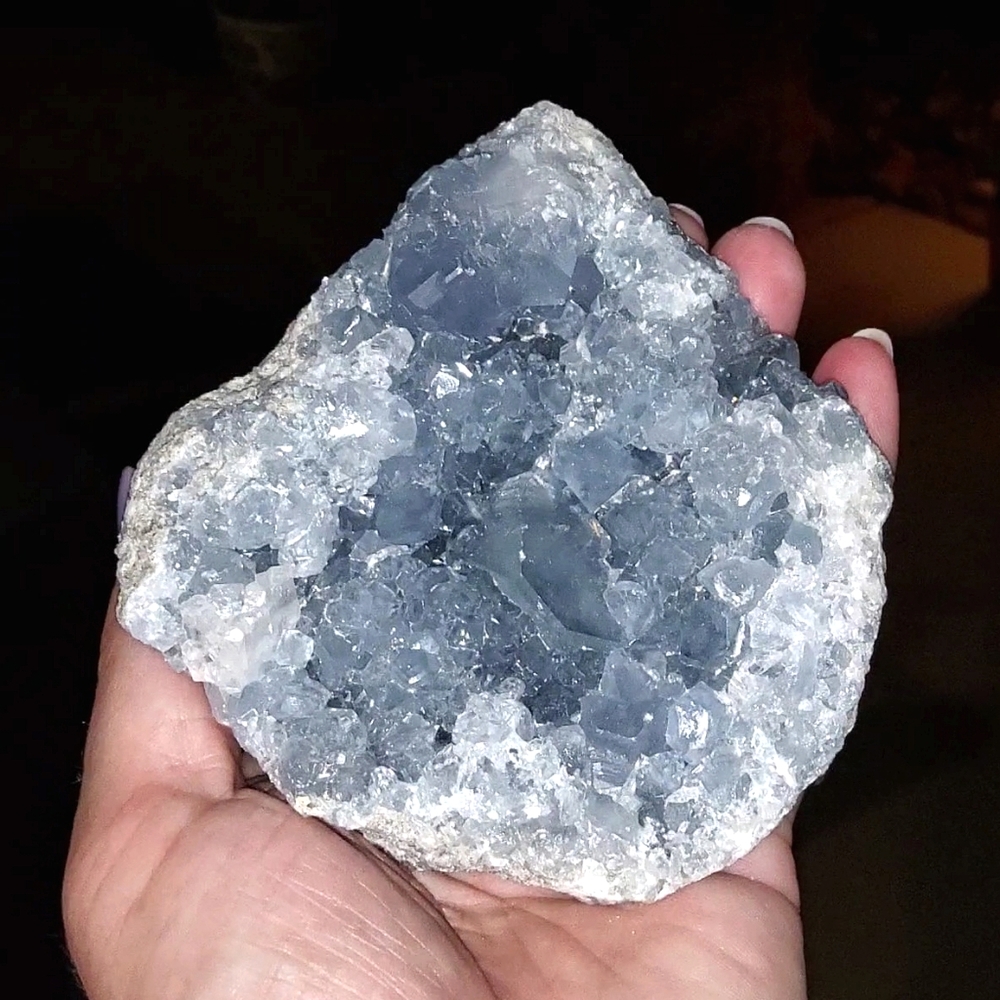 Big & Sparkling Blue Celestite Cluster